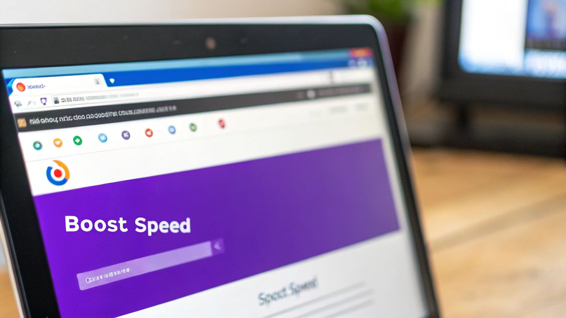A stopwatch overlaid on a website design, symbolizing the importance of page load time for user experience and conversions.