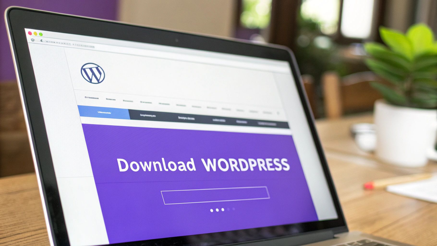 A developer's desk with code on the screen, representing a local server setup.