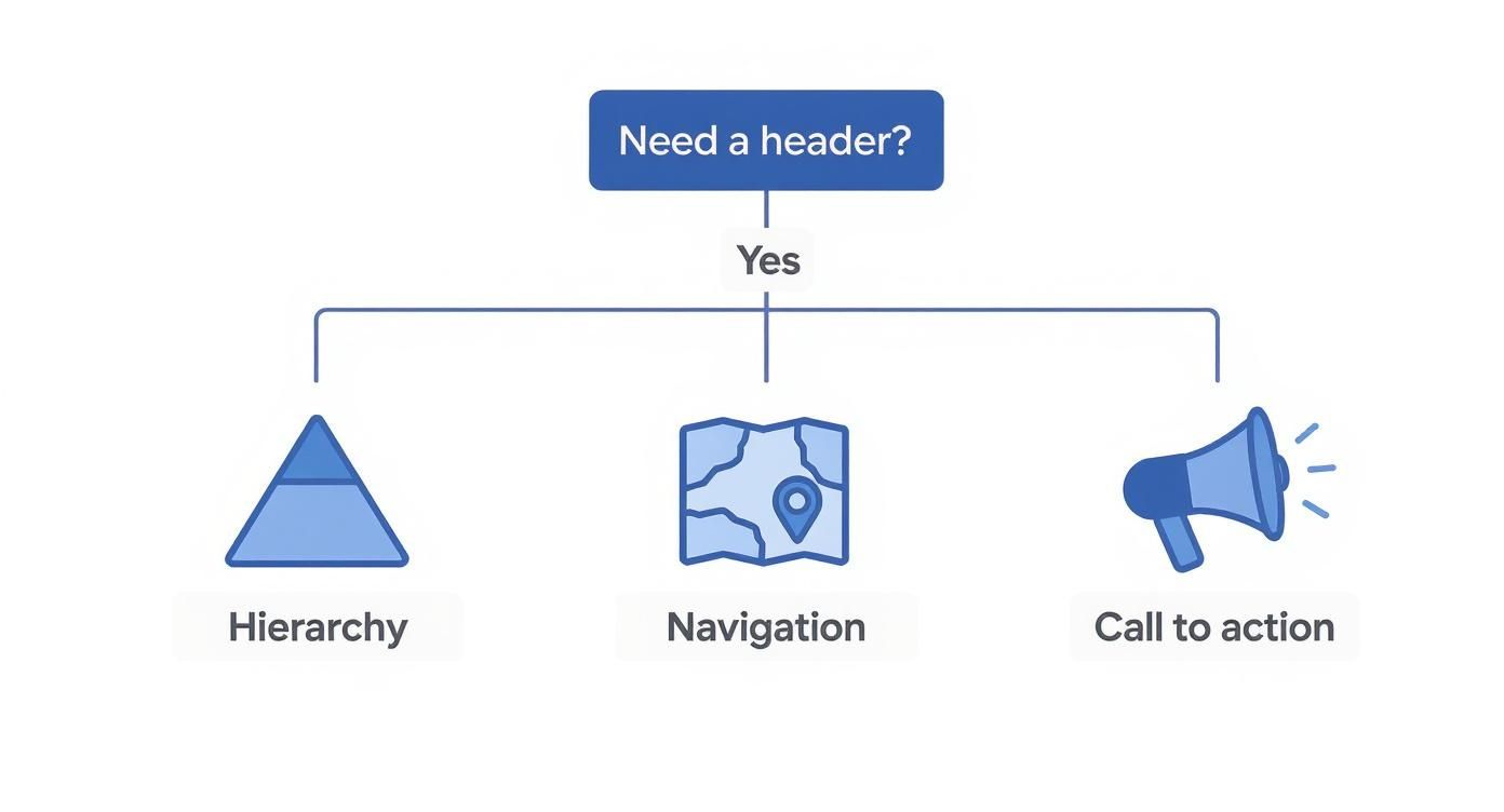 Infographic about website headers design