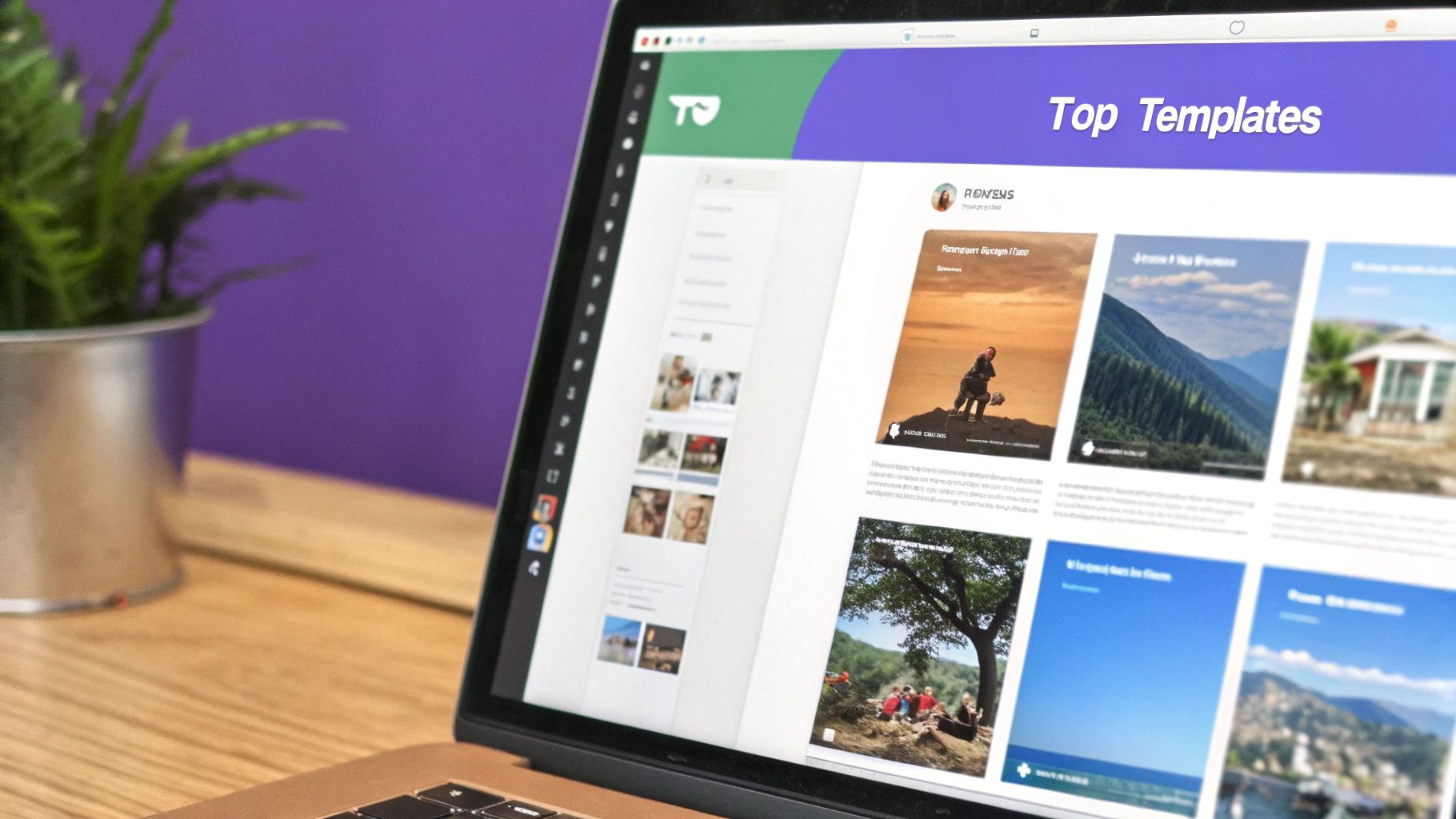 An ecommerce template preview showing a clean, modern design for an online store.