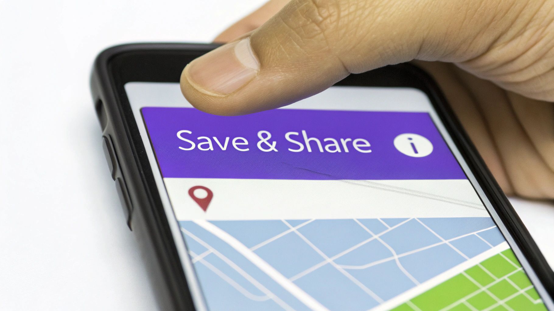 Woman using a phone to check Google Maps while traveling