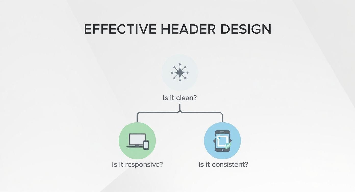 Infographic about web page header design