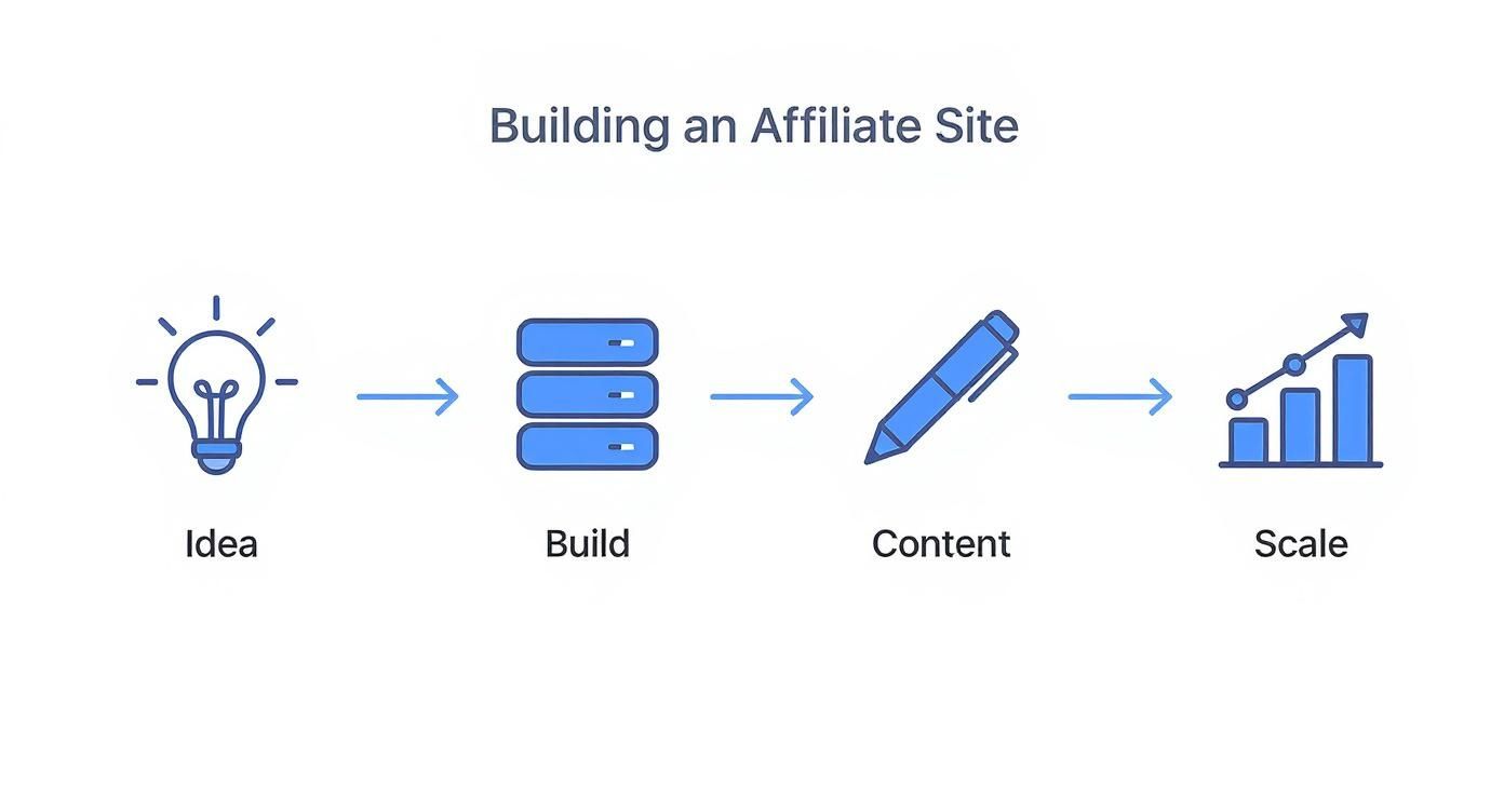 Infographic about building an affiliate site
