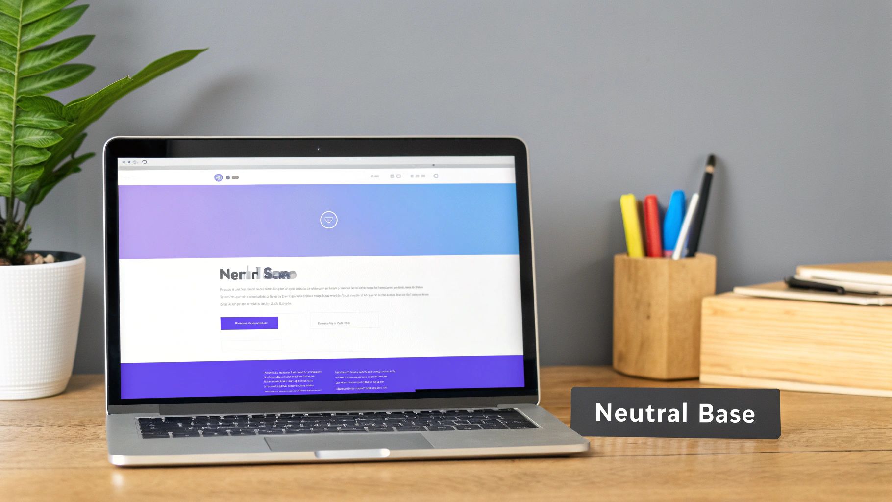 Neutral Base with Bold Accent Palette