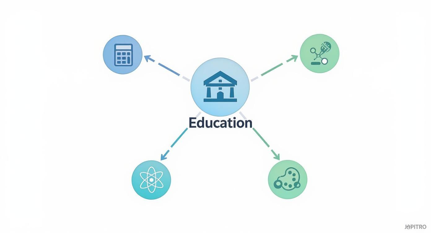Infographic about what are content areas