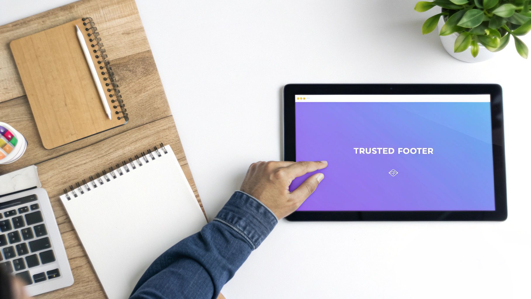 A close-up of a website footer showing copyright information and links.
