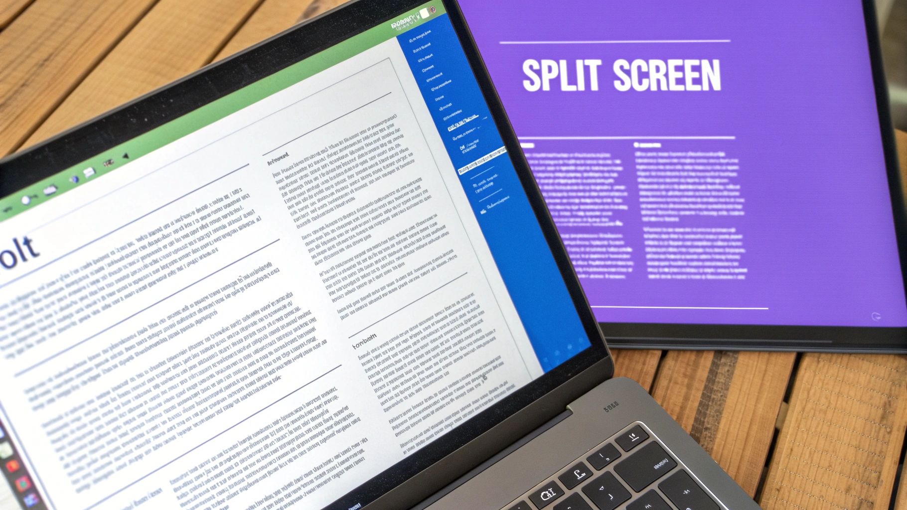 Split-Screen Layout