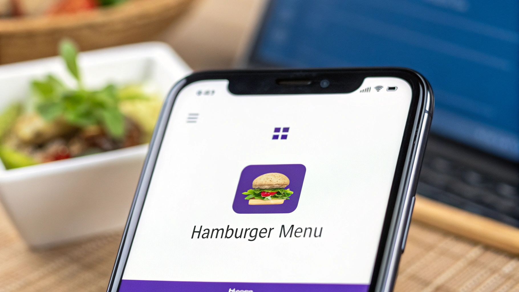Hamburger Menu Header