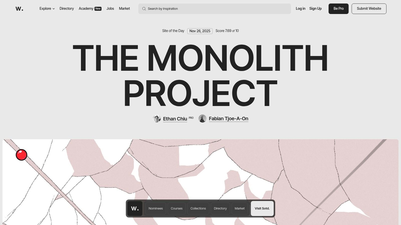 Awwwards – Curated Gallery of Parallax-Heavy Sites