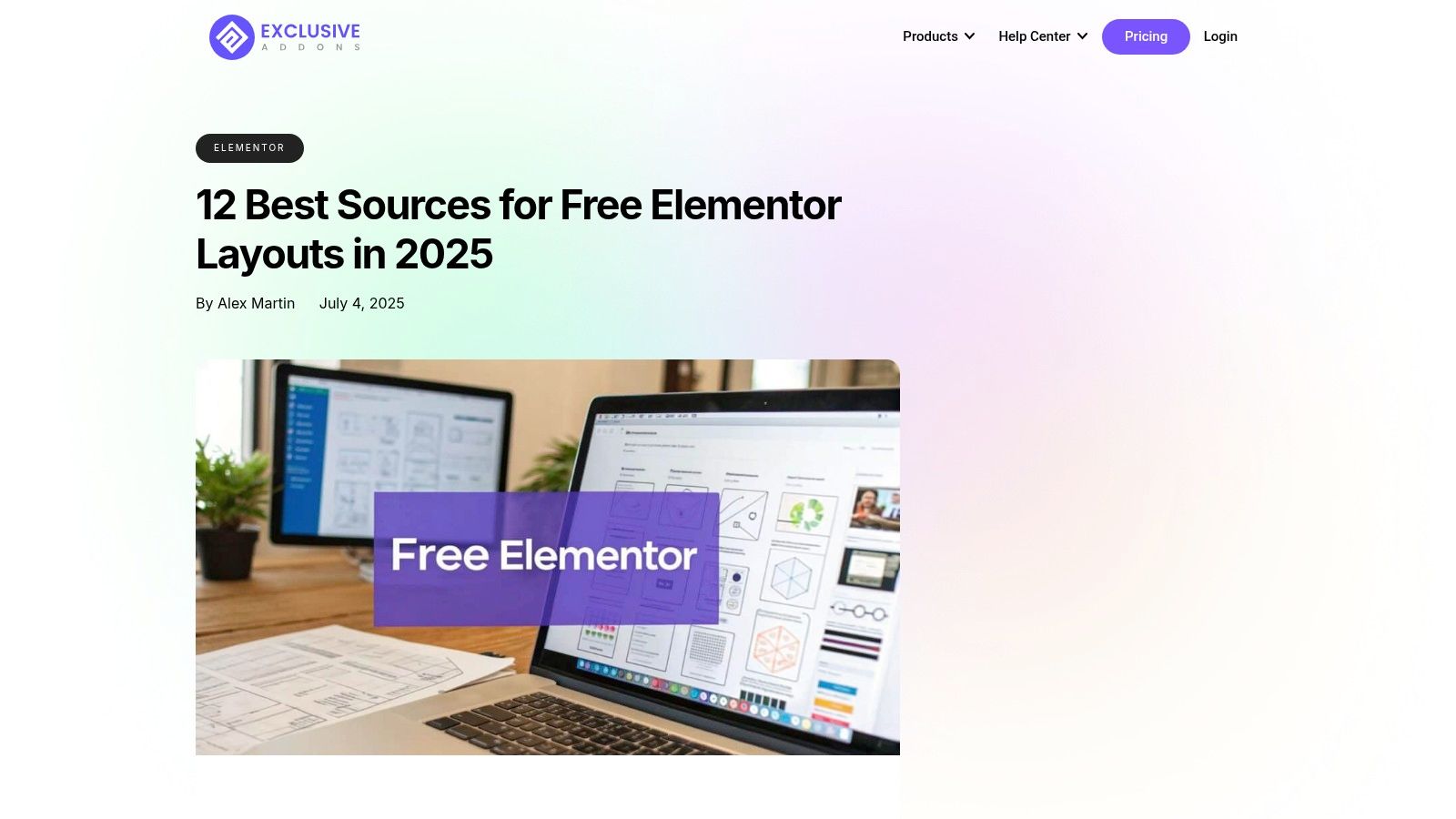 12 Best Sources for Free Elementor Layouts in 2025