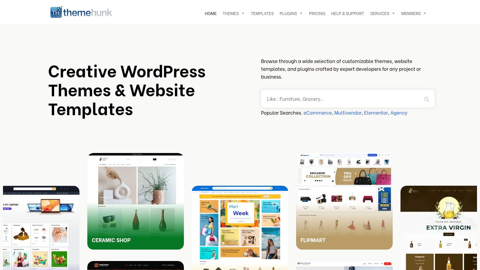 ThemeHunk Mega Menu Example