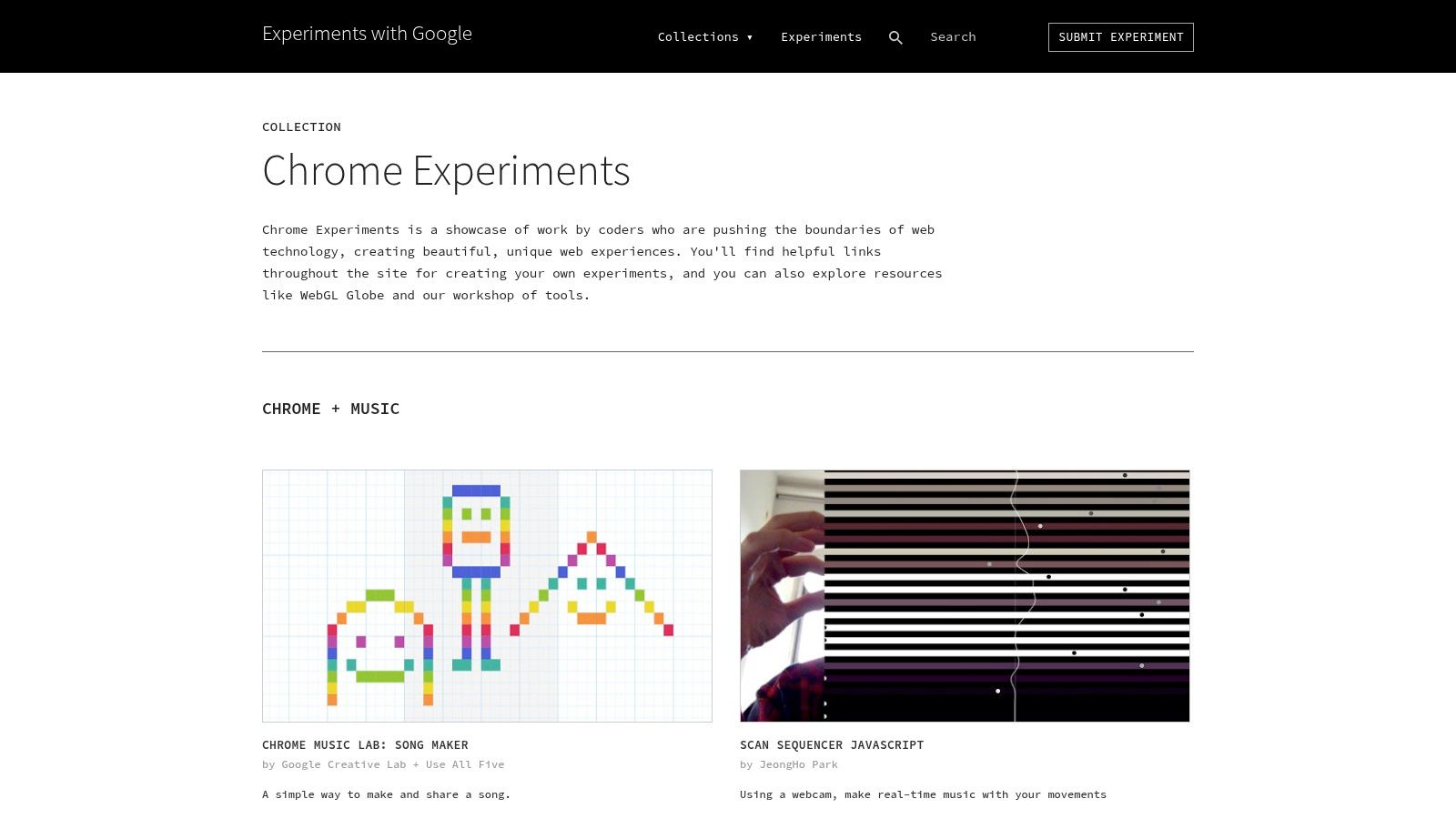 Google Chrome Experiments
