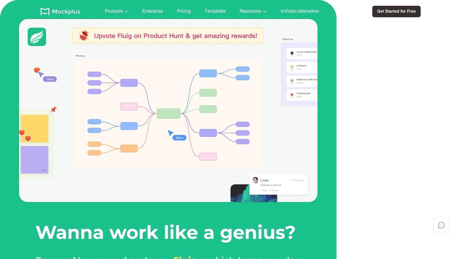 Mockplus prototyping tool showing its interface and design components