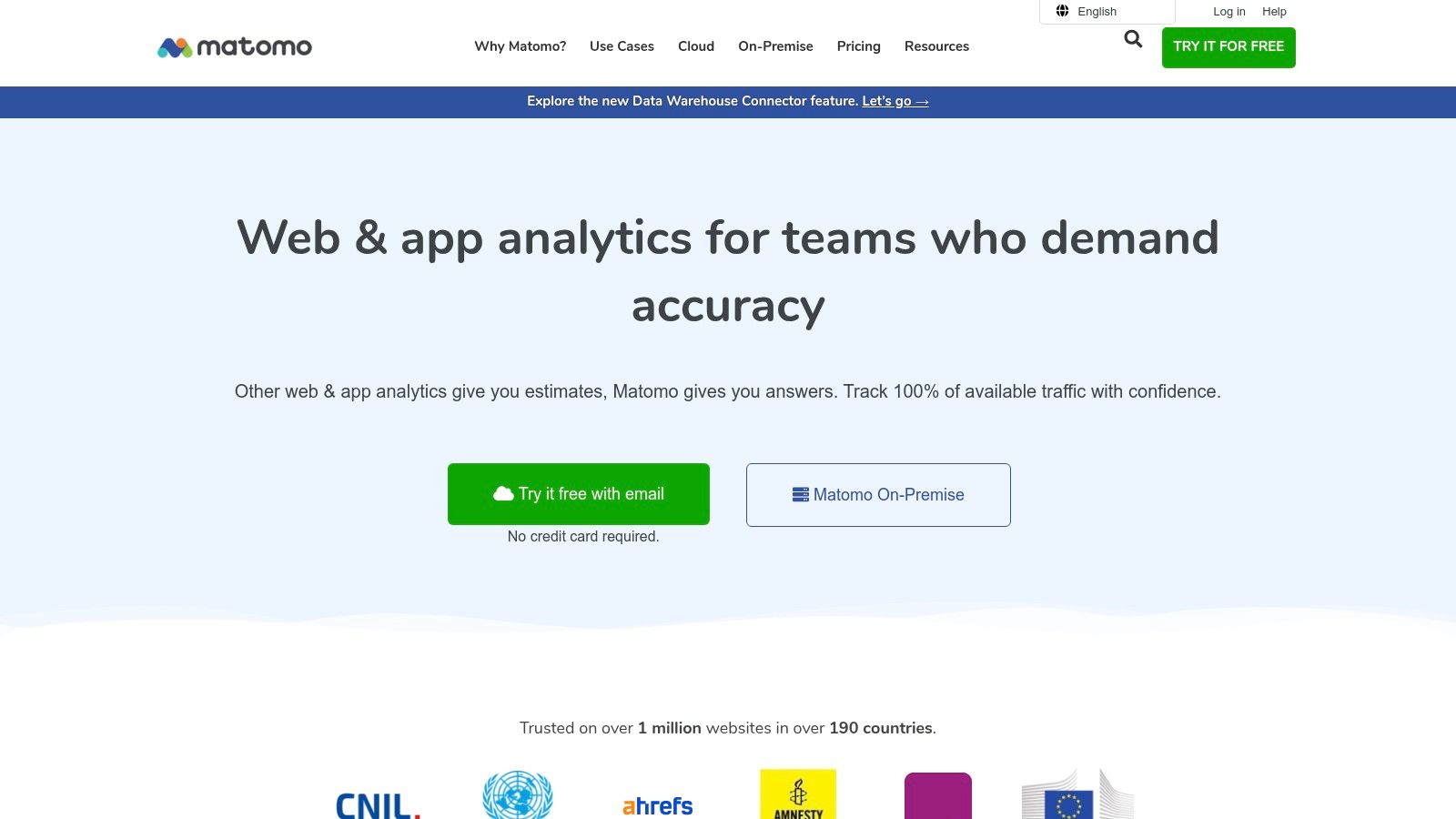 Matomo (Cloud or On-Premise)