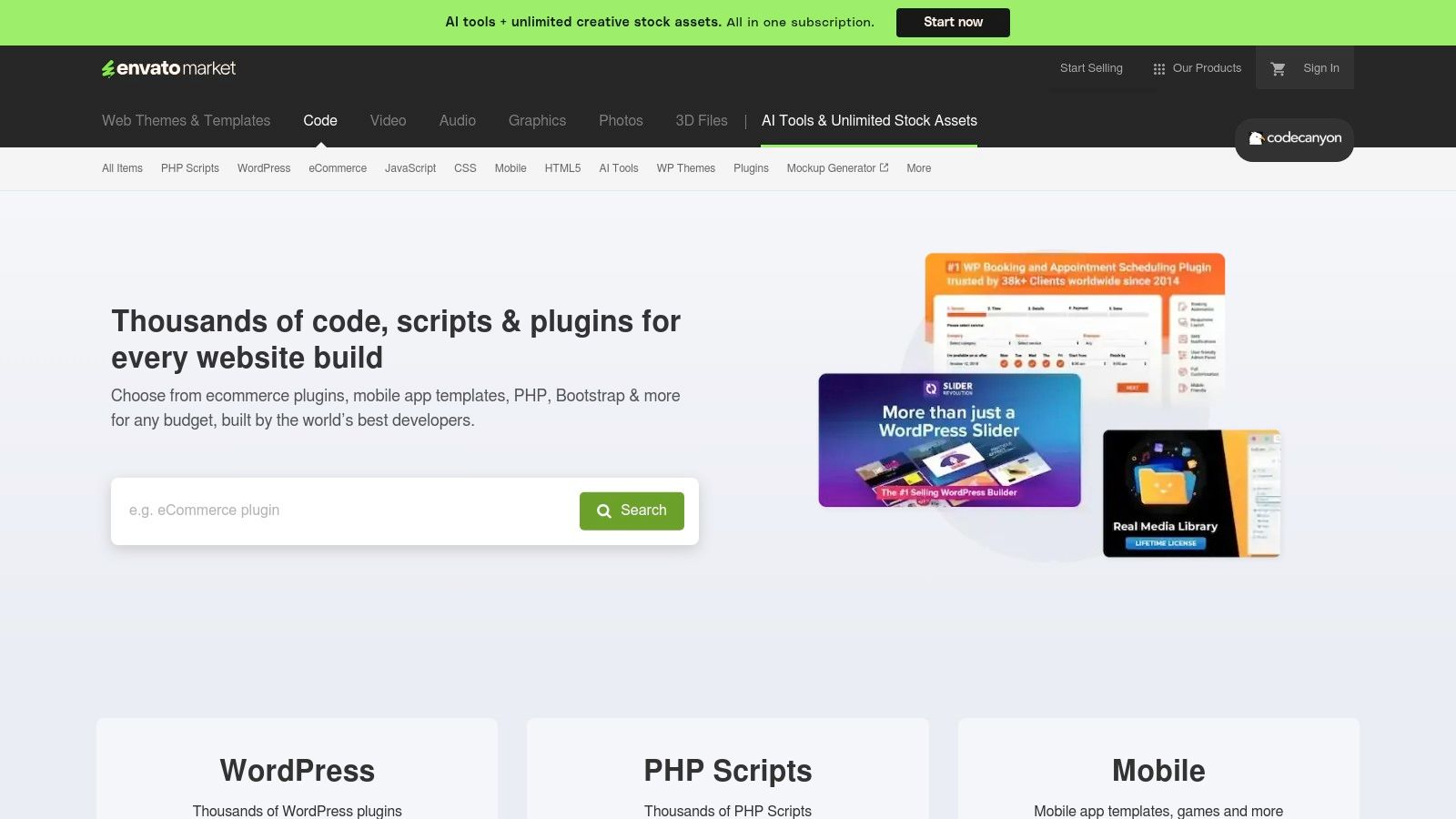 Envato Market (CodeCanyon / ThemeForest)