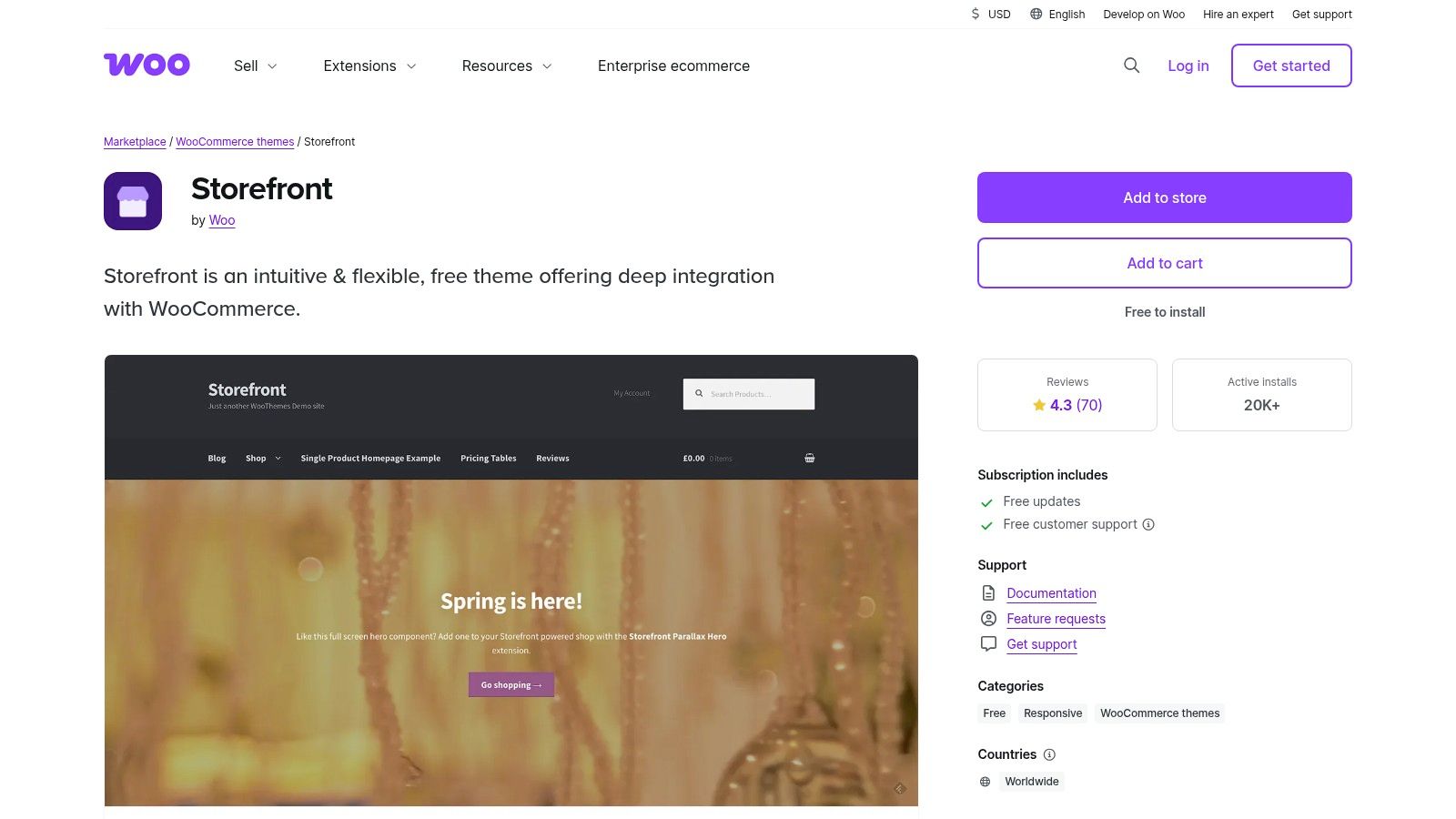WooCommerce — Storefront