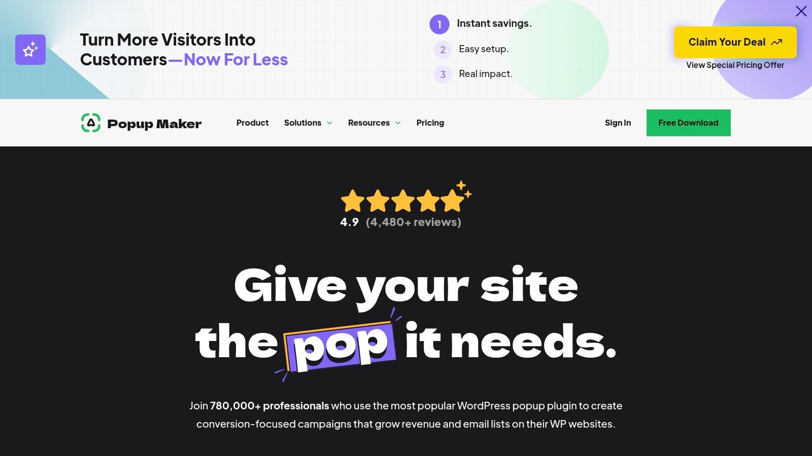 Popup Maker user interface showing popup editor