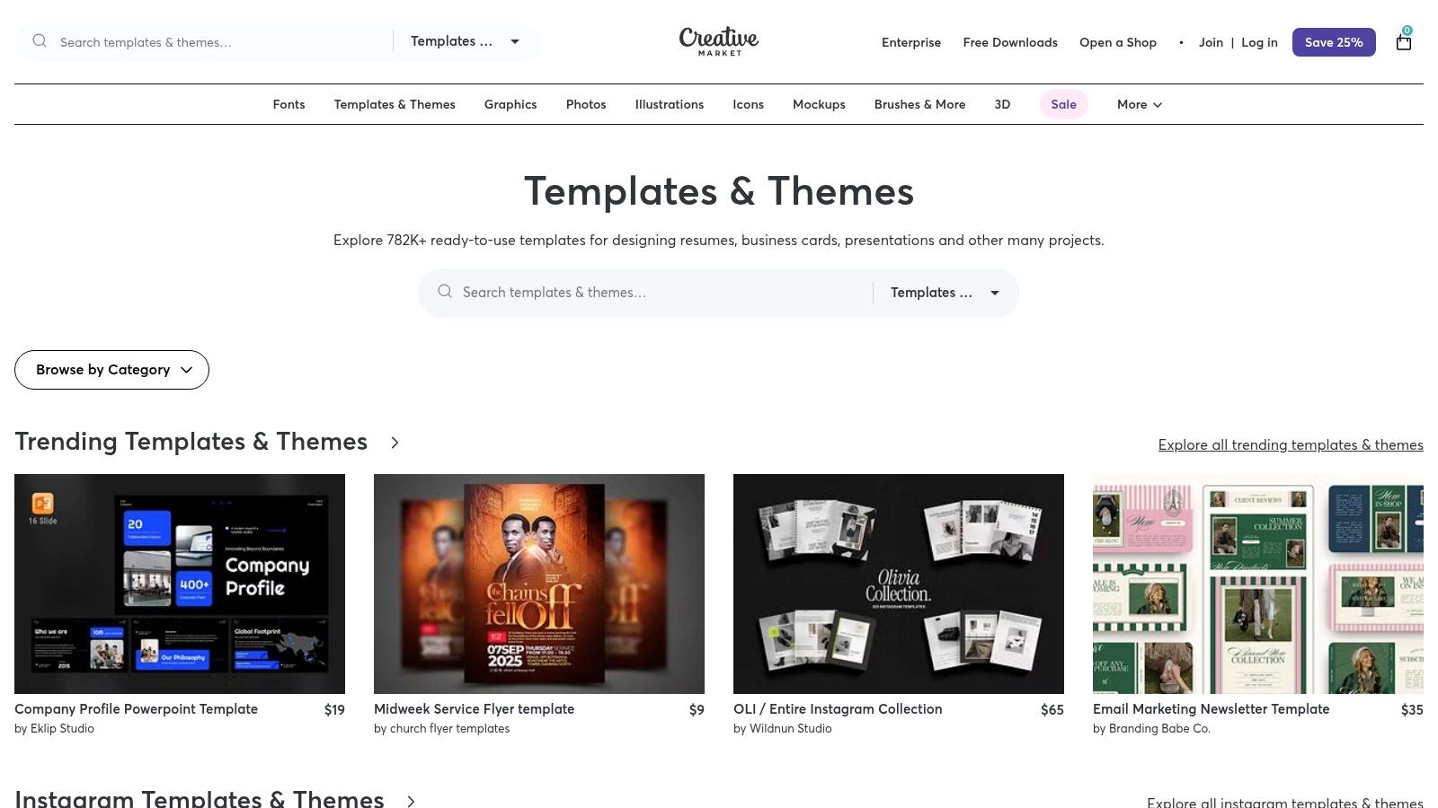 Creative Market (Templates & Themes)
