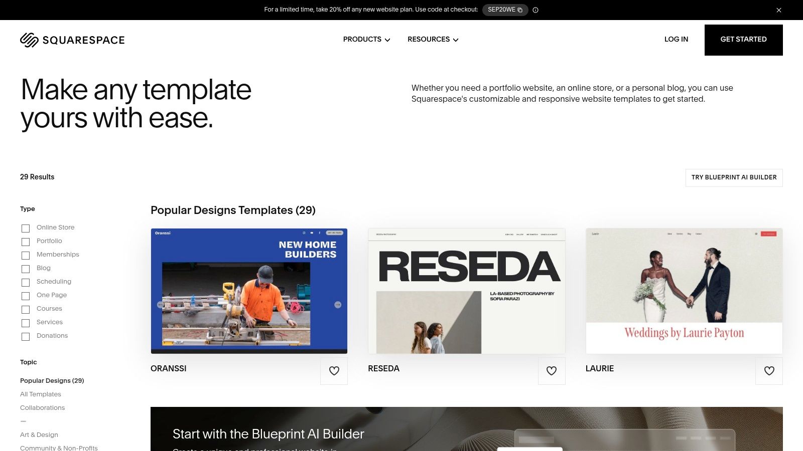 Squarespace Templates (Portfolio)