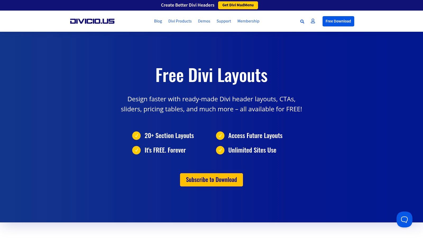 Divicio.us – Free Divi Resources