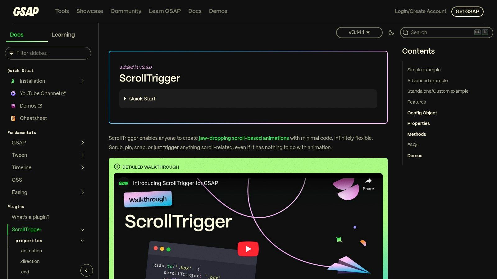 GSAP (GreenSock) — ScrollTrigger