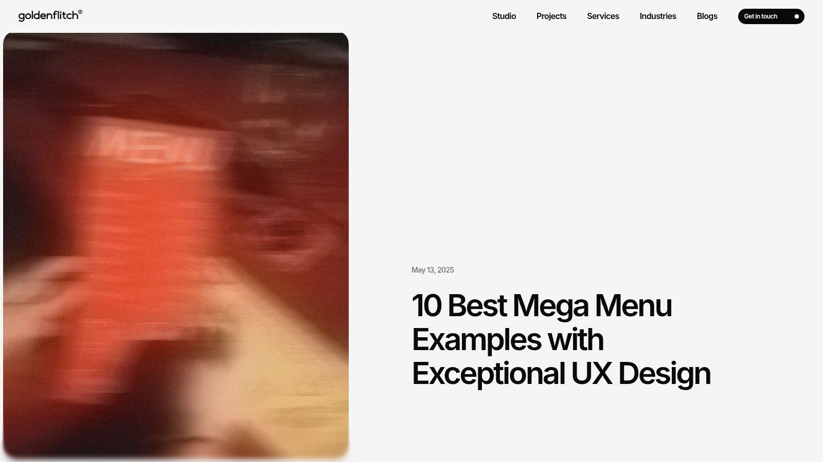 Golden Flitch Mega Menu Examples