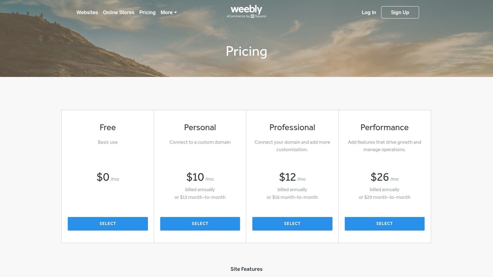 Weebly (by Square)