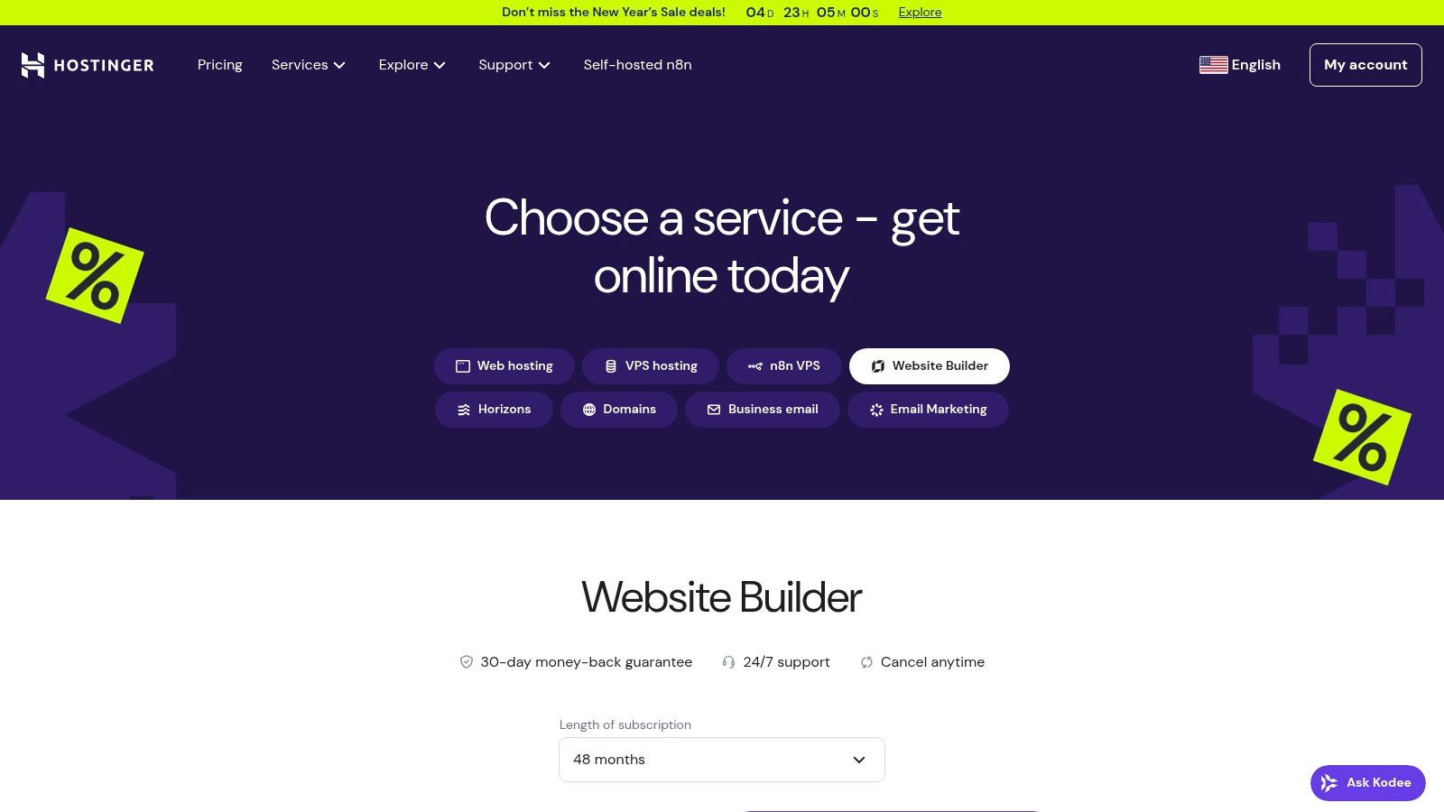 Hostinger Website Builder