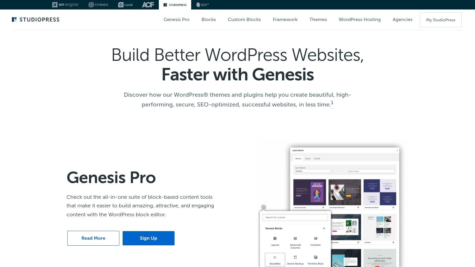 StudioPress (Genesis Pro + child themes)