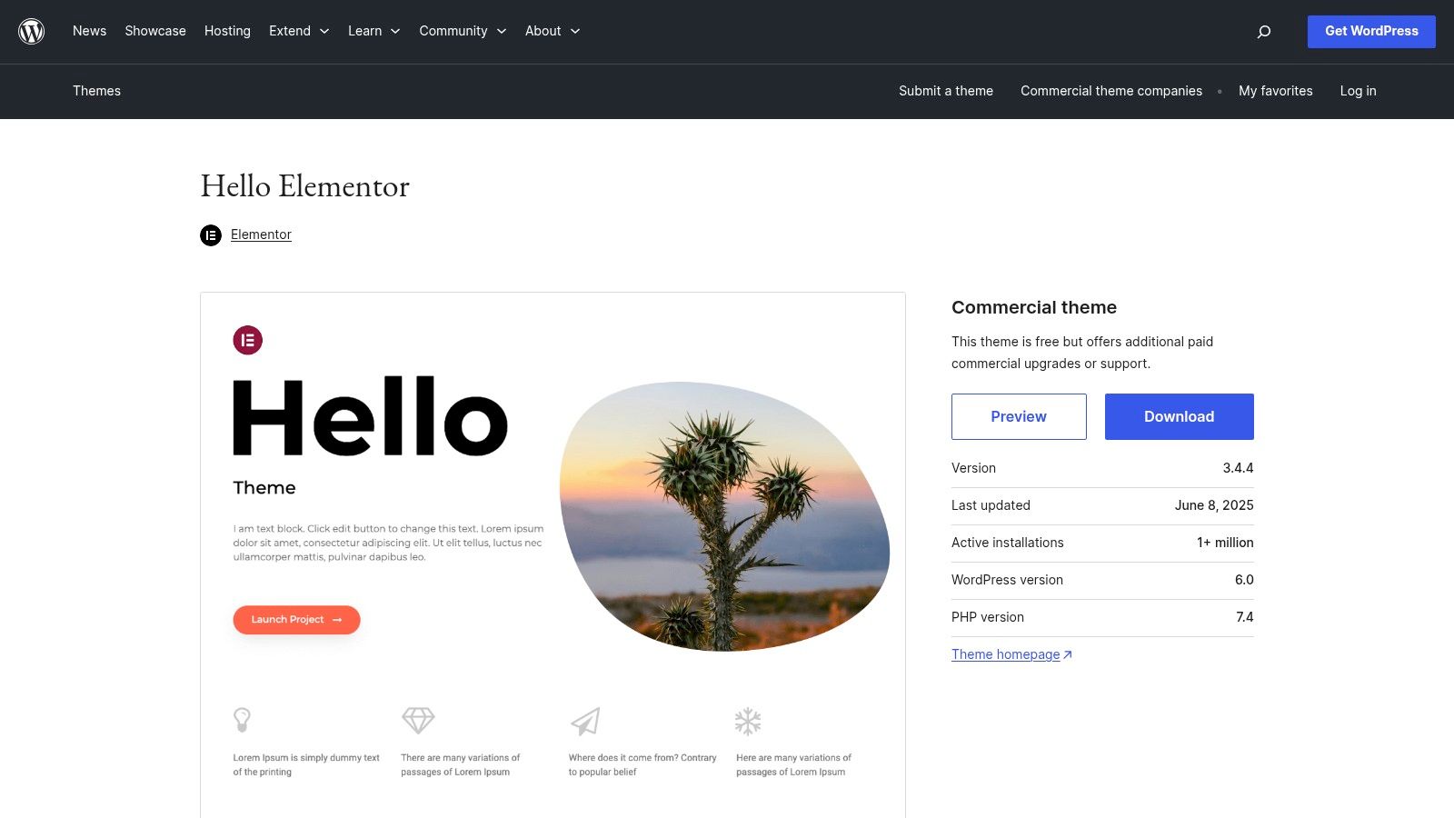 Hello Theme by Elementor