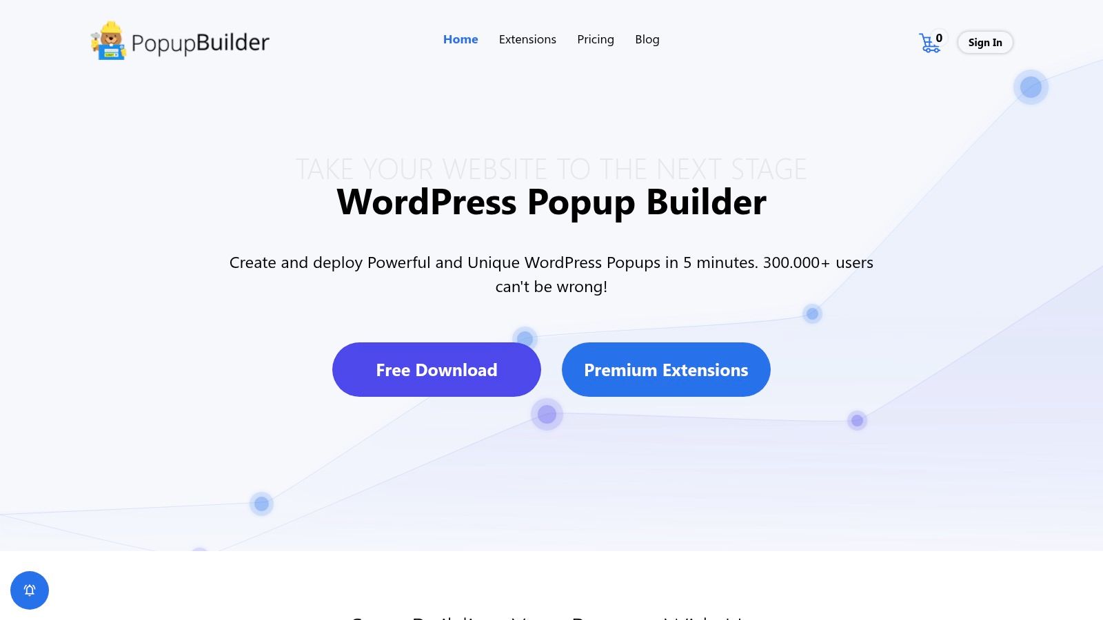 Popup Builder interface showing different popup types