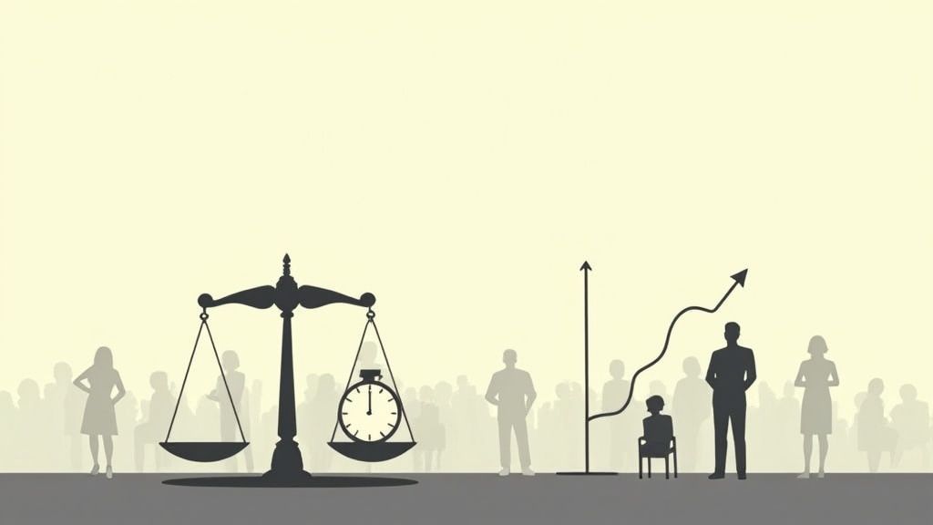 A team collaborating around a table, illustrating a productive work environment.