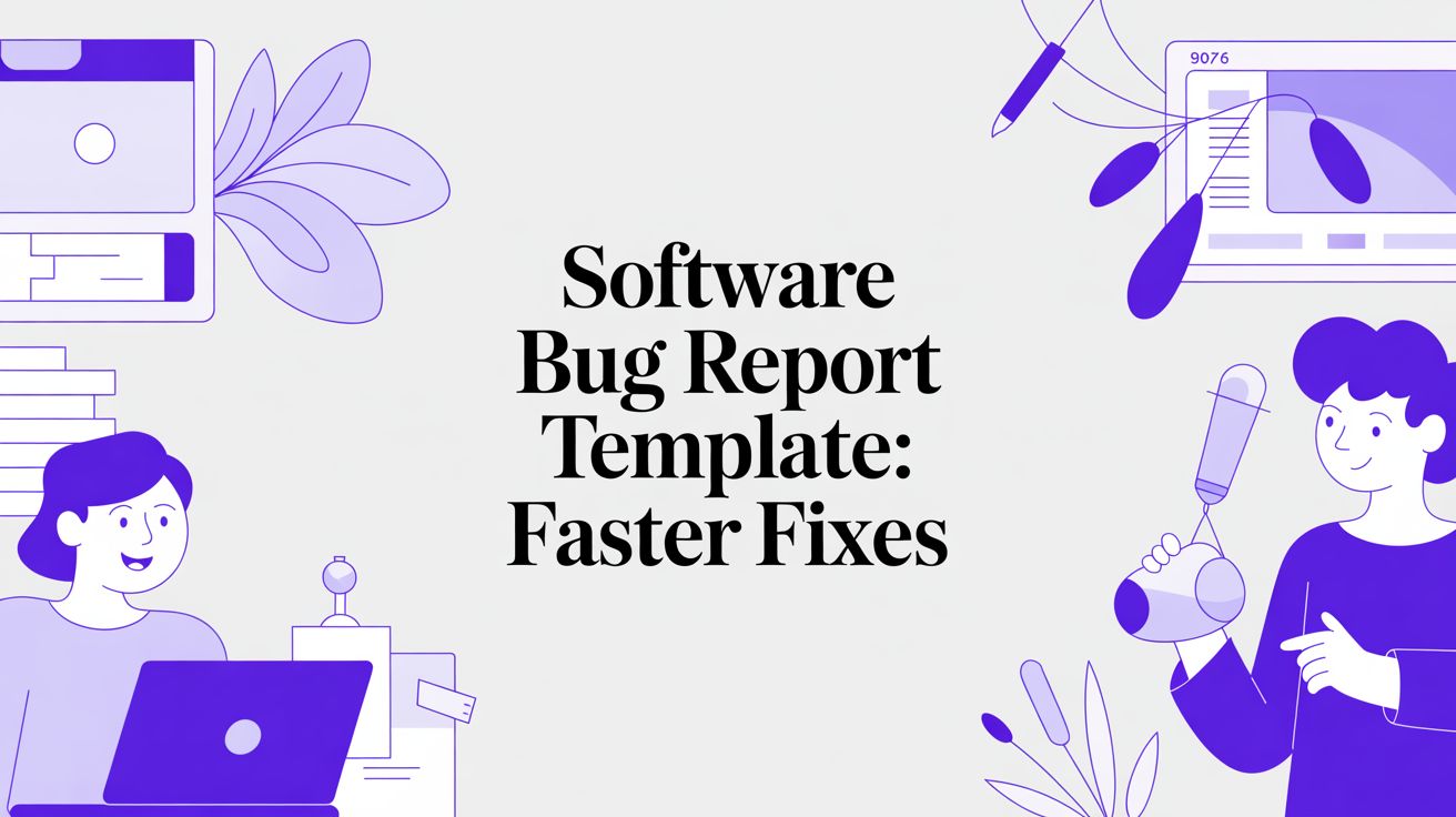 Software bug report template: Faster fixes