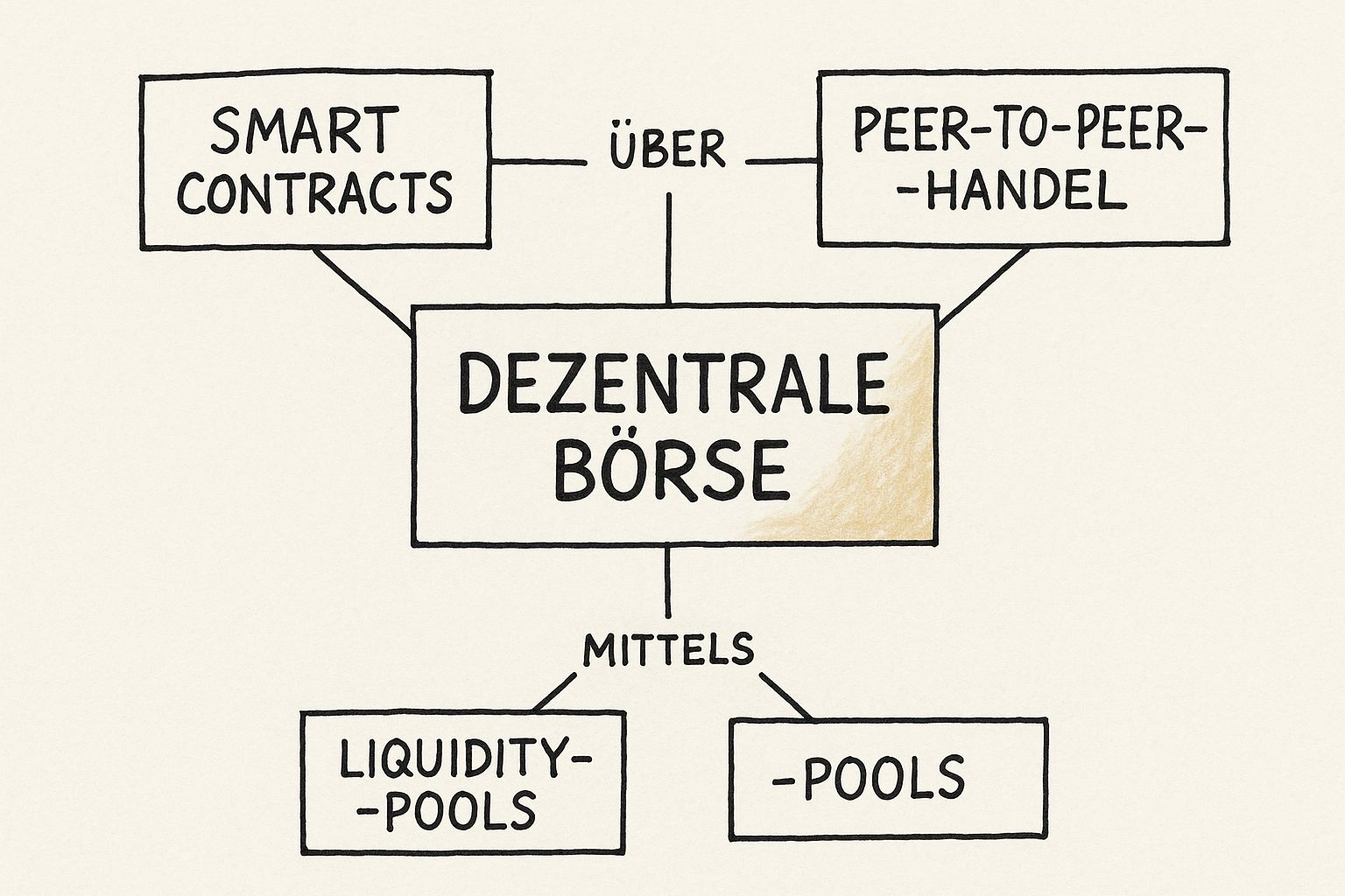 Infografik über dezentrale Krypto-Börsen