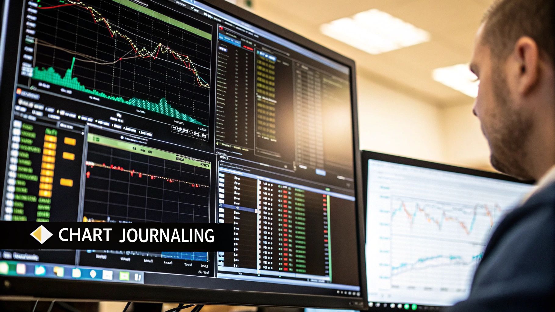 TradingView Trading Journal with chart annotations