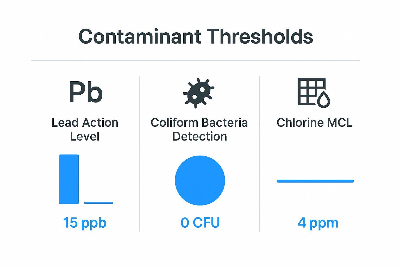 Infographic about how to read water test results