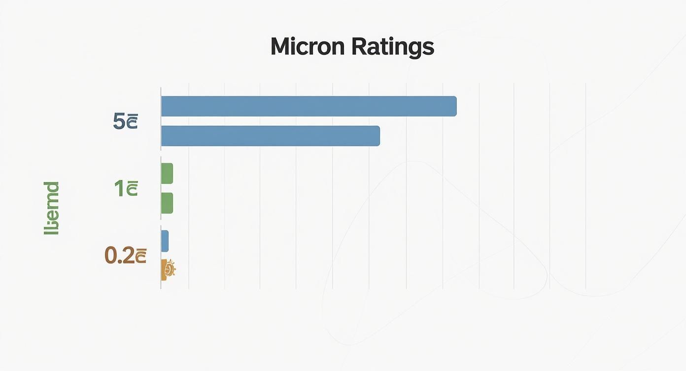 Infographic about micron filtration chart