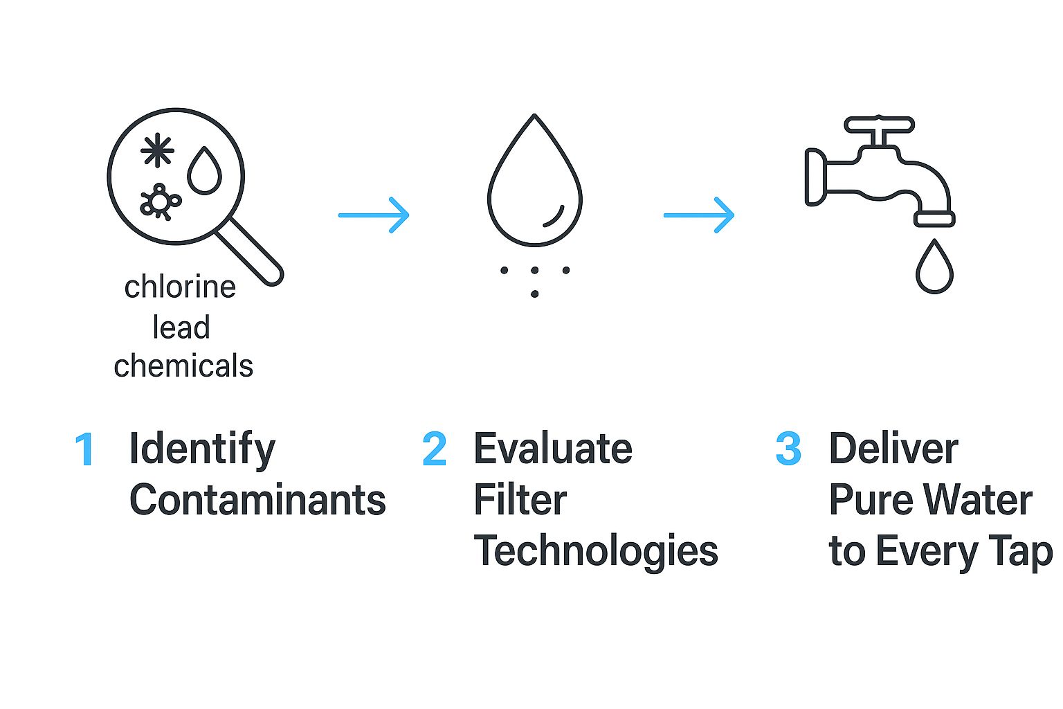 Infographic about best whole house water filtration systems