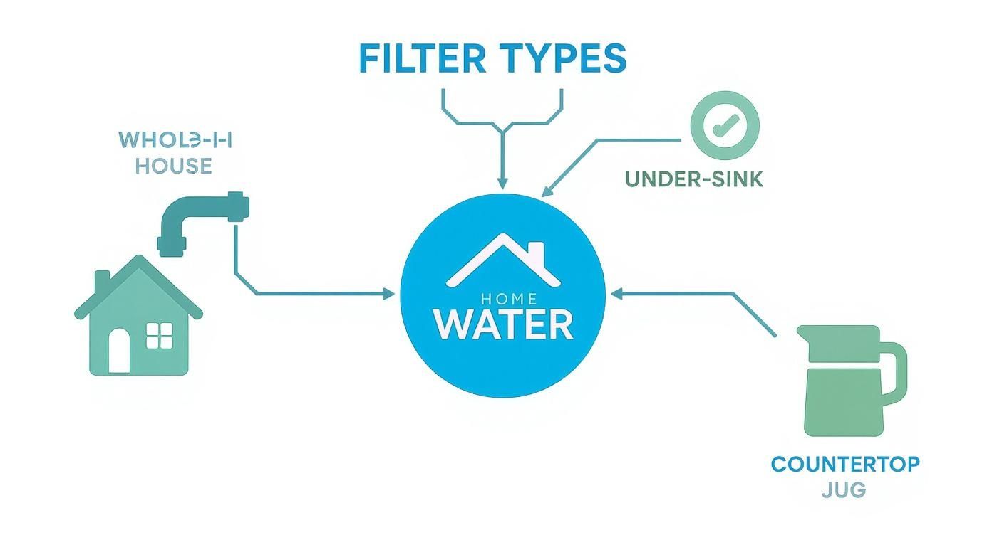 Infographic about best home water filtration system
