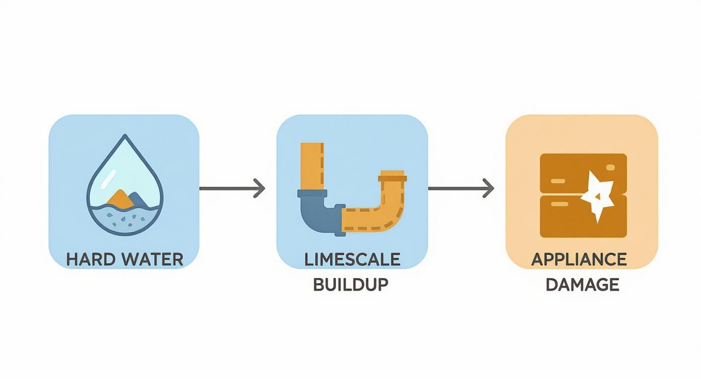Infographic about water filter for limescale