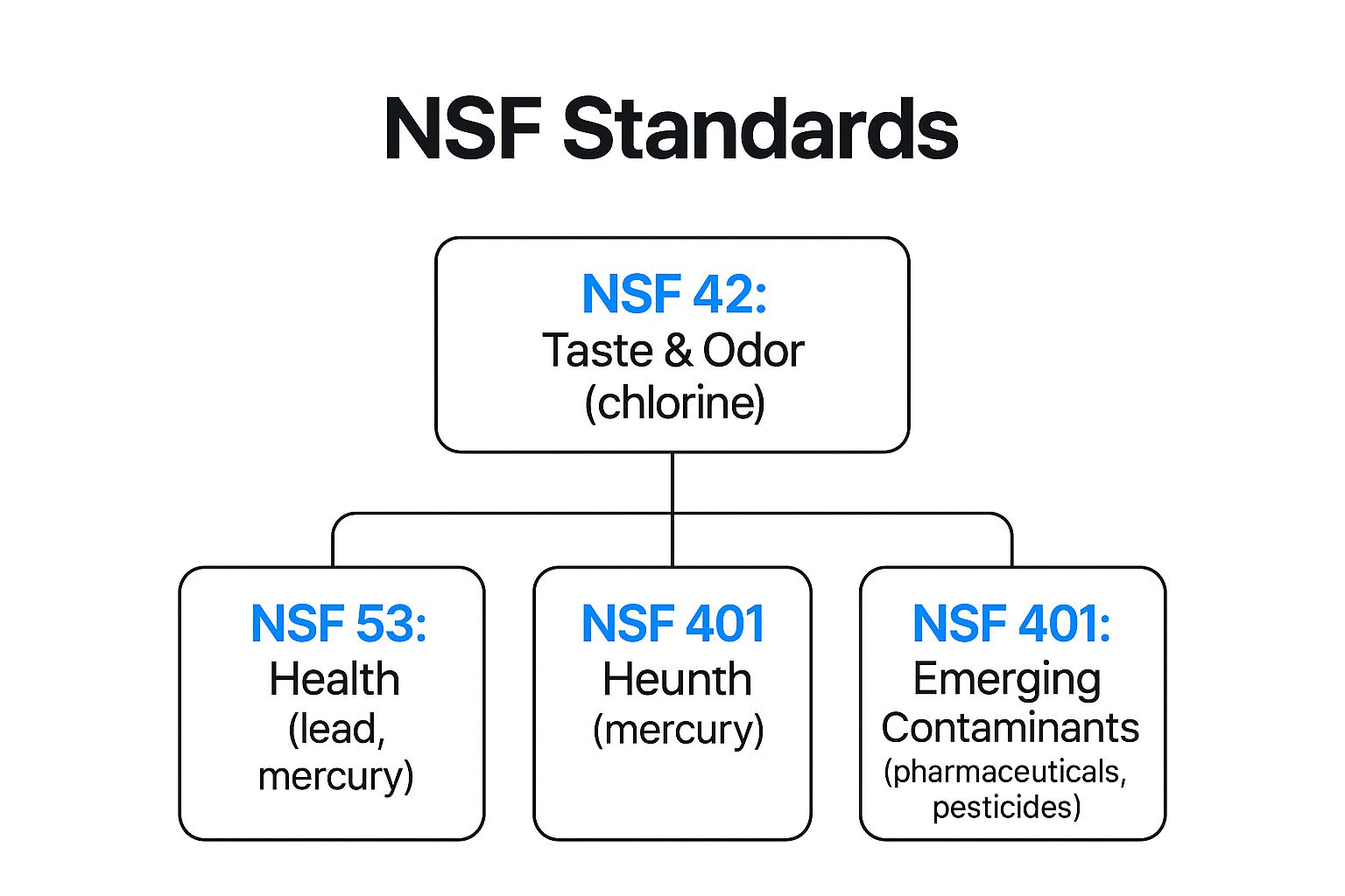 Infographic about nsf certified water filters list