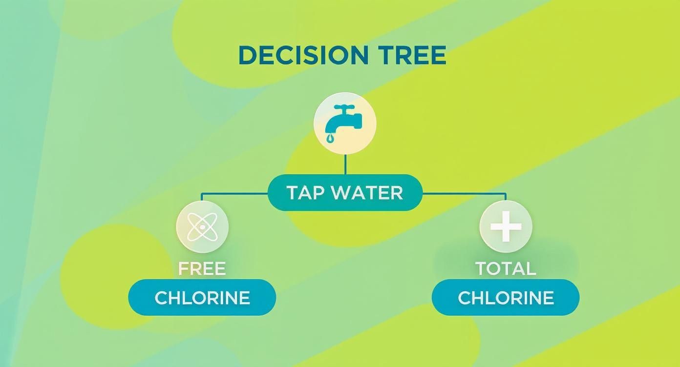 Infographic about how to test for chlorine in water