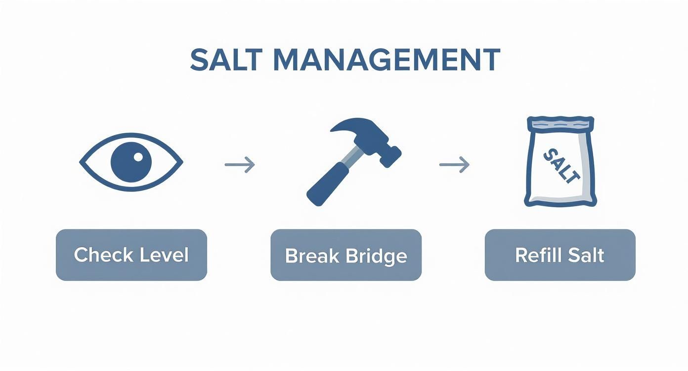 Infographic about how to maintain water softener