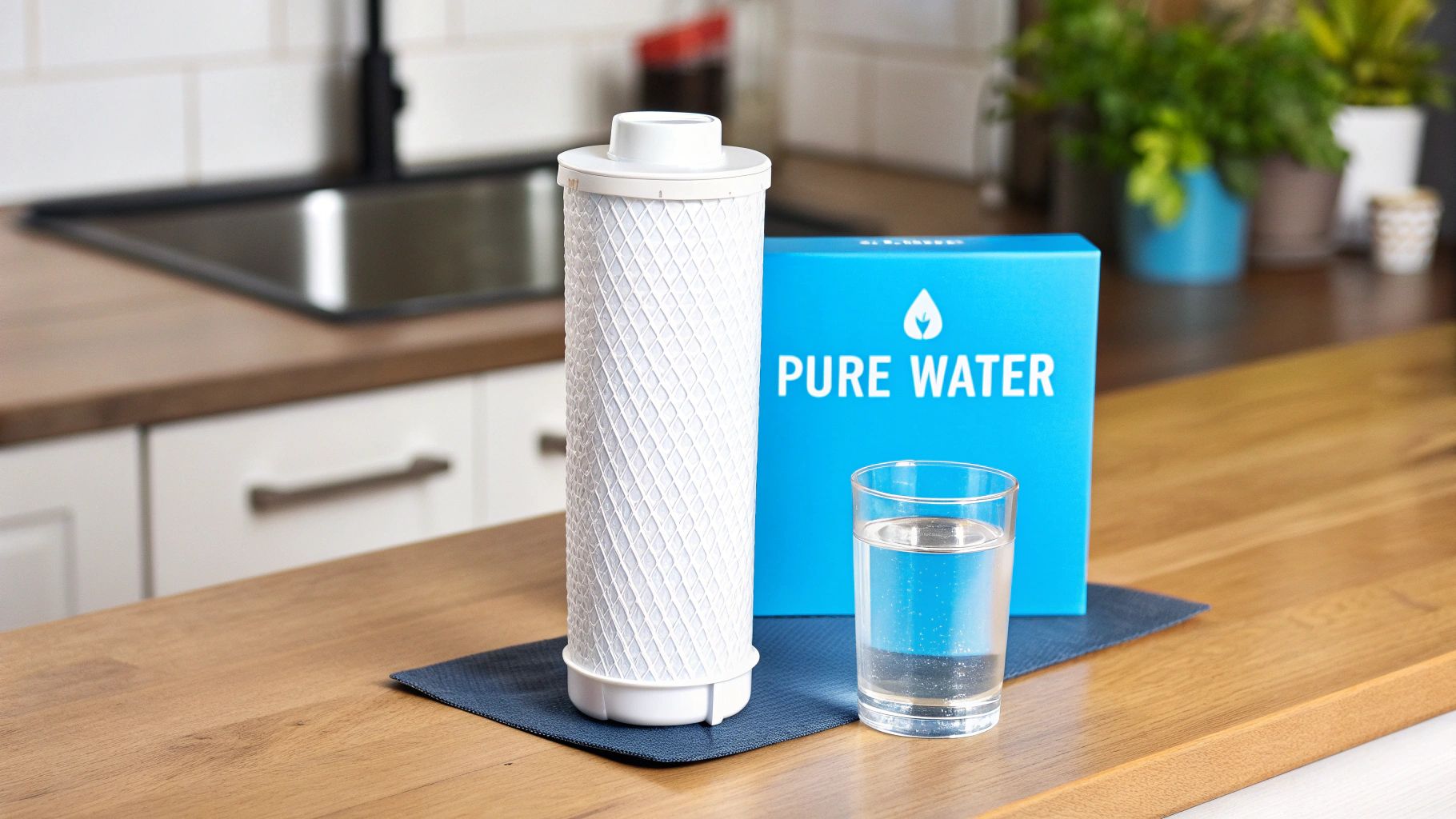 A person cleaning a home water filter system over a sink, demonstrating the importance of maintenance.
