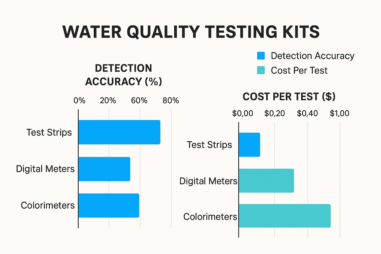 Infographic about water quality testing kits