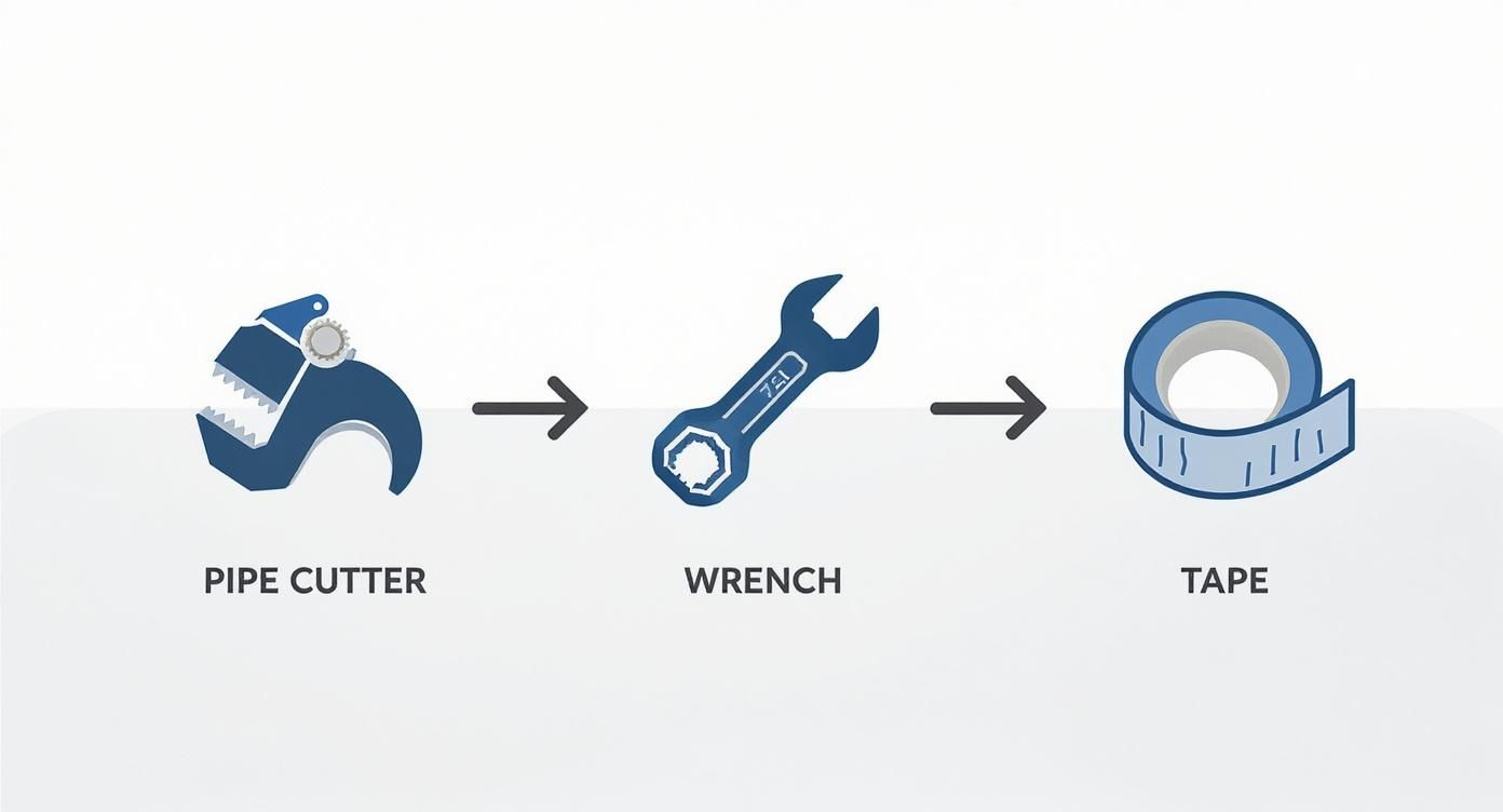 Infographic about how to install a whole house water filter