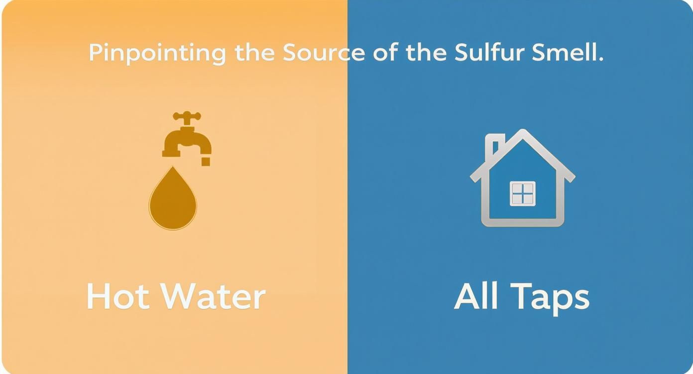 Infographic about water smells like rotten eggs