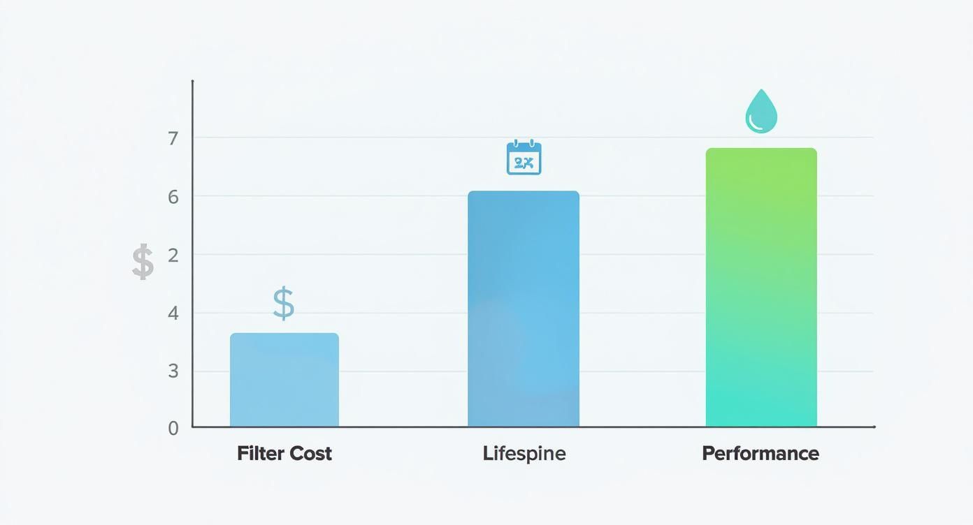 Infographic about countertop water filter reviews