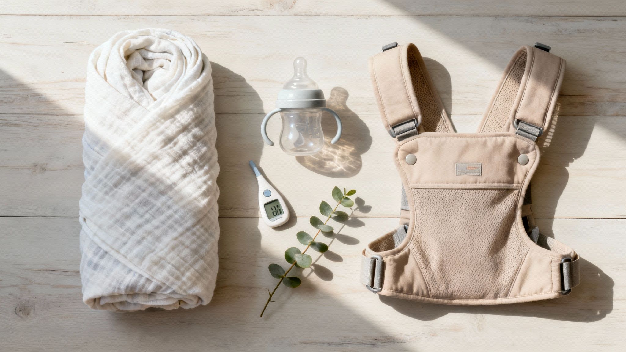 A modern, stylish baby carrier perfect for the Australian climate.