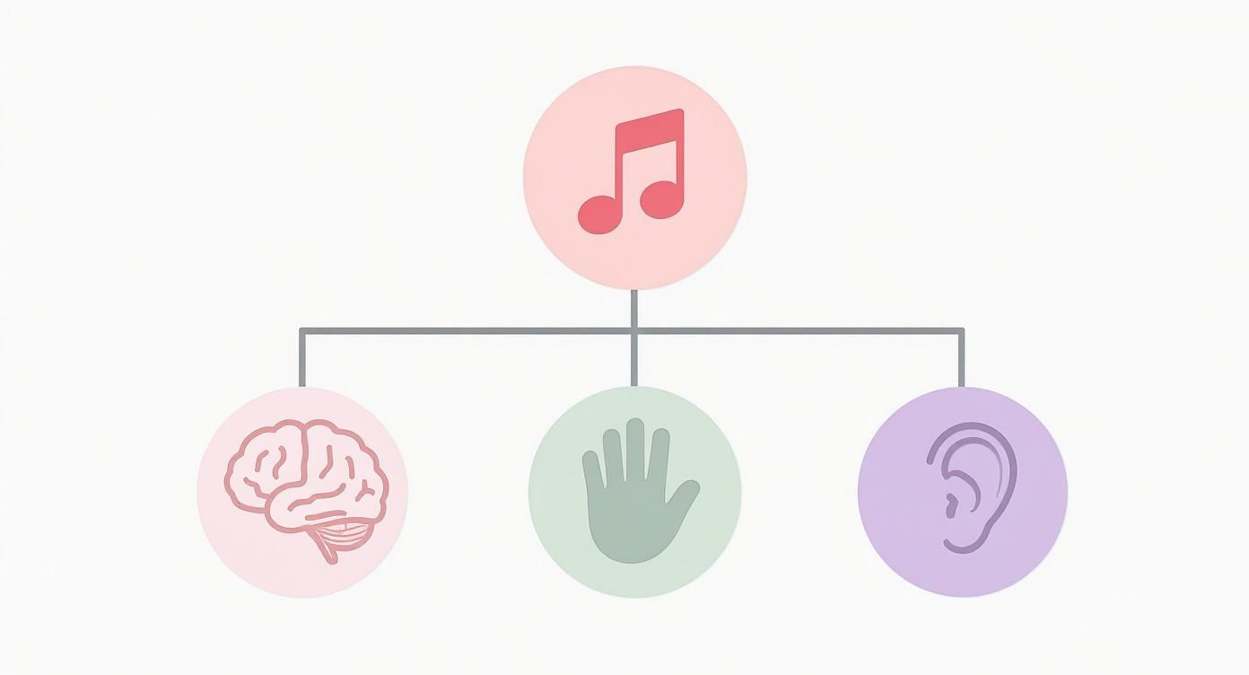 Infographic about musical toys for babies